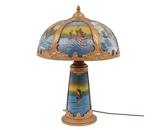 ASIAN THEMED TABLE LAMPSix-panel