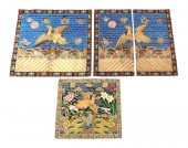 ASIAN: THREE EMBROIDERED MANDA