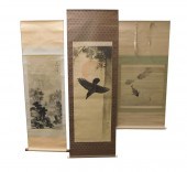 ASIAN: THREE HANGING SCROLLS,