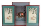 ASIAN: THREE JAPANESE WOODBLOC