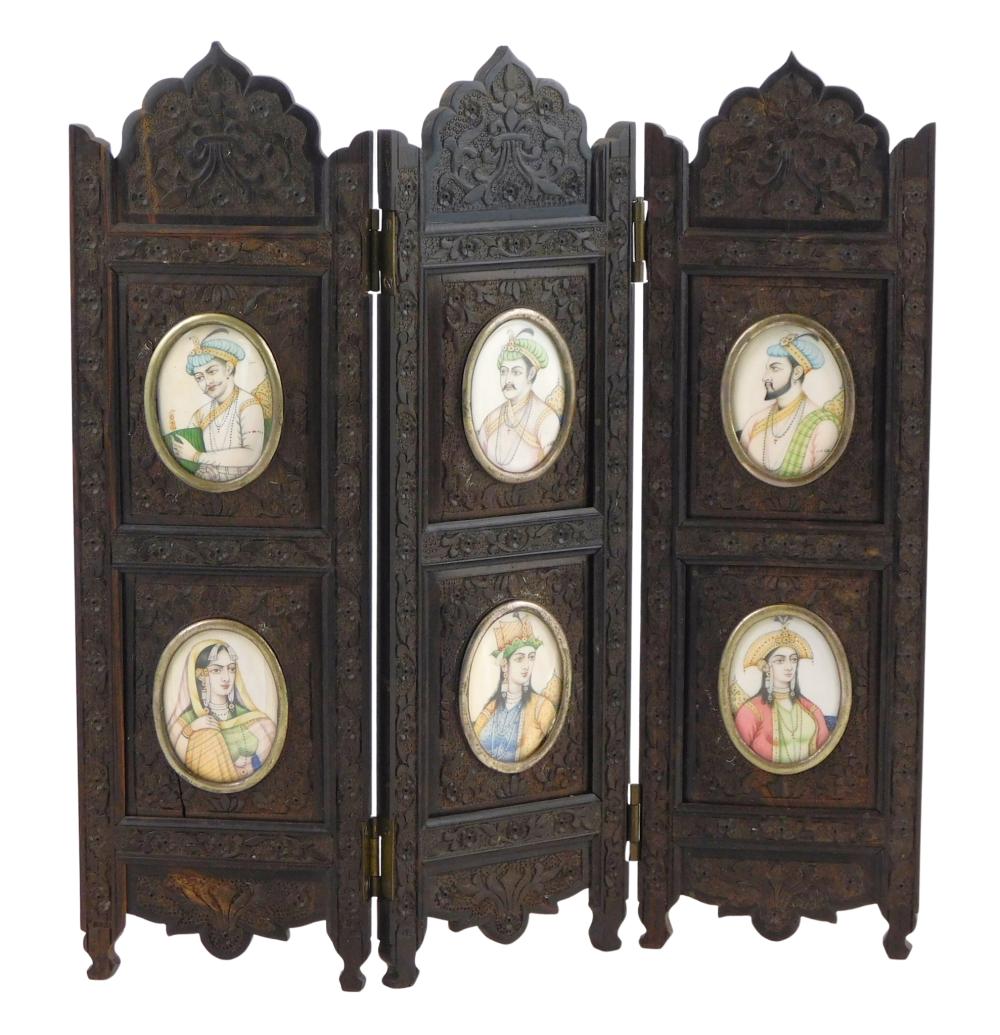 ASIAN: THREE PANEL TABLE SCREEN