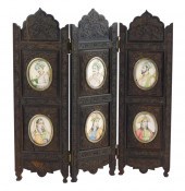 ASIAN: THREE PANEL TABLE SCREE