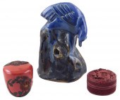 ASIAN: THREE PIECES OF POTTERY
