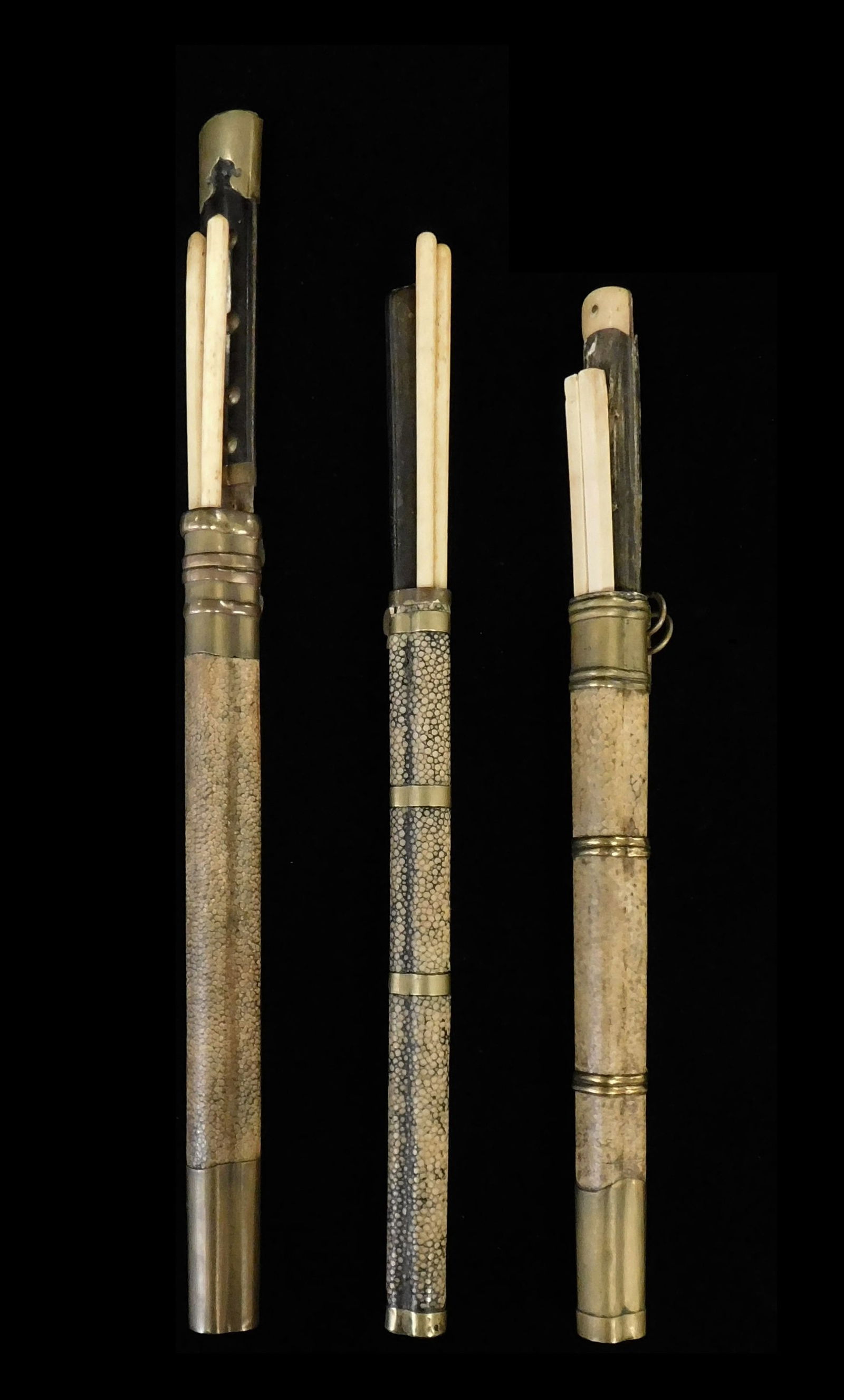 ASIAN: THREE TRAVEL UTENSIL SETS
