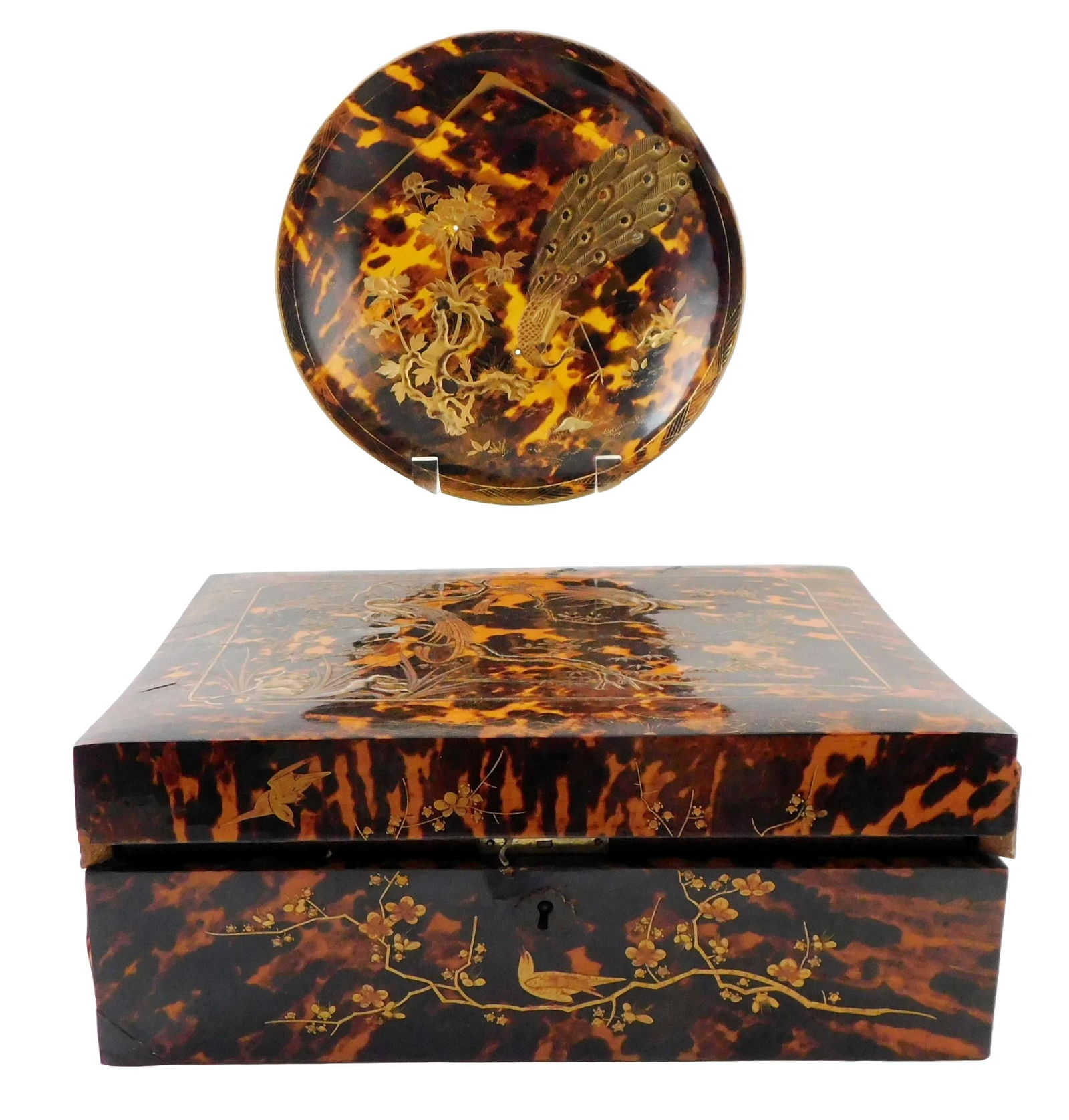 ASIAN: TORTOISESHELL LAP DESK AND