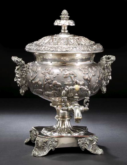 Asian Trade Silverplate Coffee Urn,
