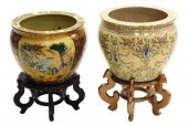 ASIAN: TWO ASIAN POLYCHROME UR