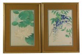 ASIAN: TWO BOTANIC WOODBLOCK P