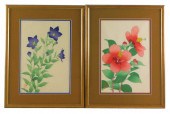 ASIAN: TWO BOTANIC WOODBLOCK P