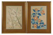 ASIAN: TWO BOTANIC WOODBLOCK P