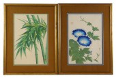 ASIAN: TWO BOTANIC WOODBLOCK P