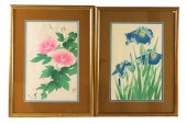 ASIAN: TWO BOTANIC WOODBLOCK P
