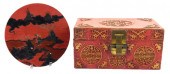 ASIAN: TWO BOXES: CHINESE RED