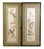 ASIAN: TWO CHINESE SILK EMBROI