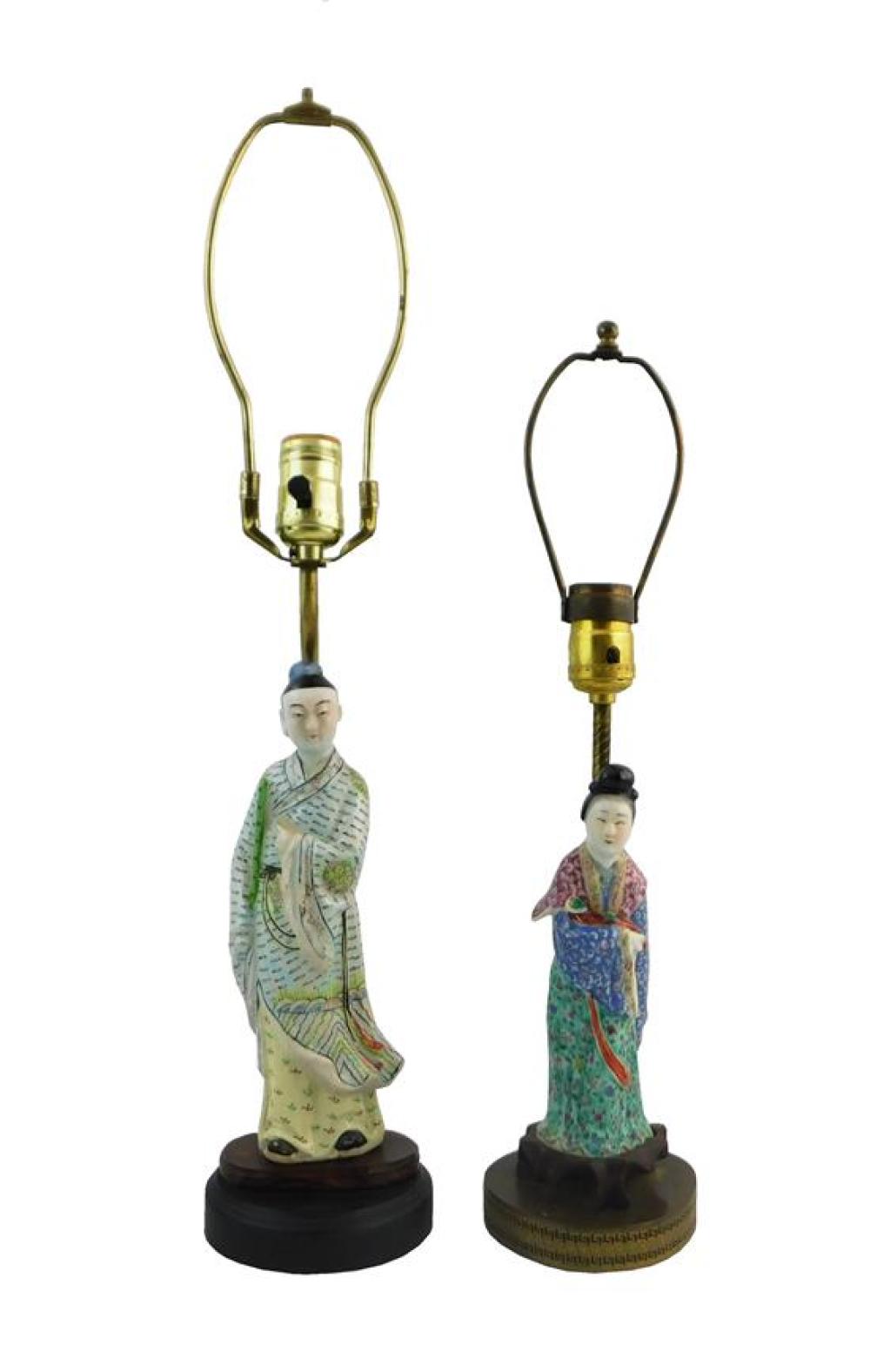 ASIAN: TWO FIGURINES MADE INTO