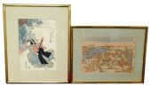 ASIAN: TWO JAPANESE WOODBLOCK