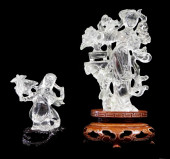 ASIAN: TWO ROCK CRYSTAL FIGURA