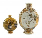 ASIAN: TWO SATSUMA VASES, JAPA