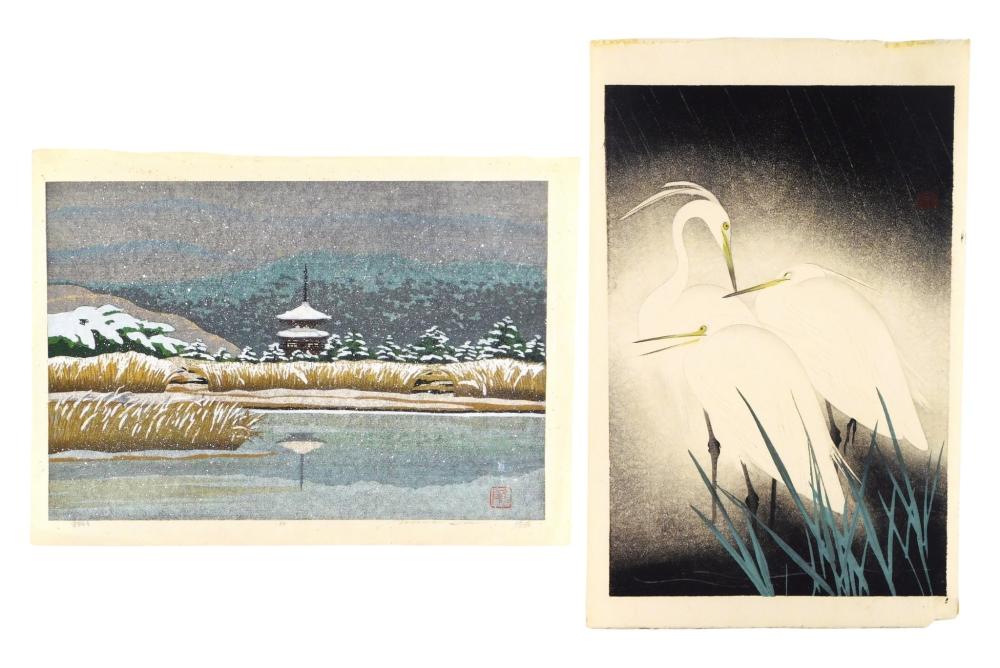 ASIAN: TWO WOODBLOCK PRINTS,