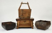 ASIAN WOODEN FOOT STOOL ALONG