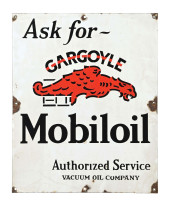 ASK FOR MOBILOIL PORCELAIN SIG