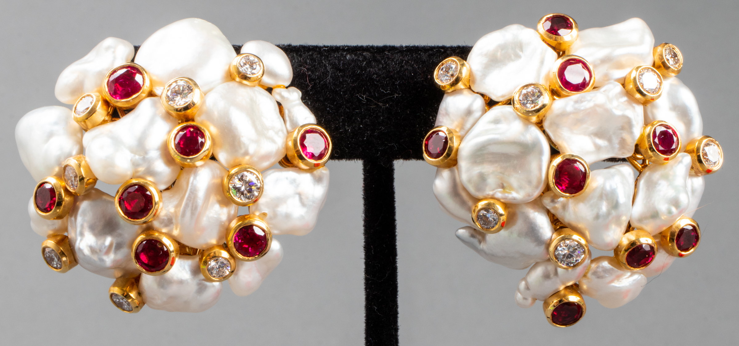 ASPREY 18K GOLD DIAMOND, RUBY &