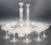 ASPREY 2 DECANTERS & 10 FINE C