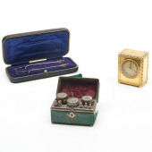 ASPREY &AMP; CO. 18K GOLD CLOC