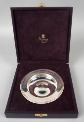 ASPREY, SILVER DISH, 25TH ANNI