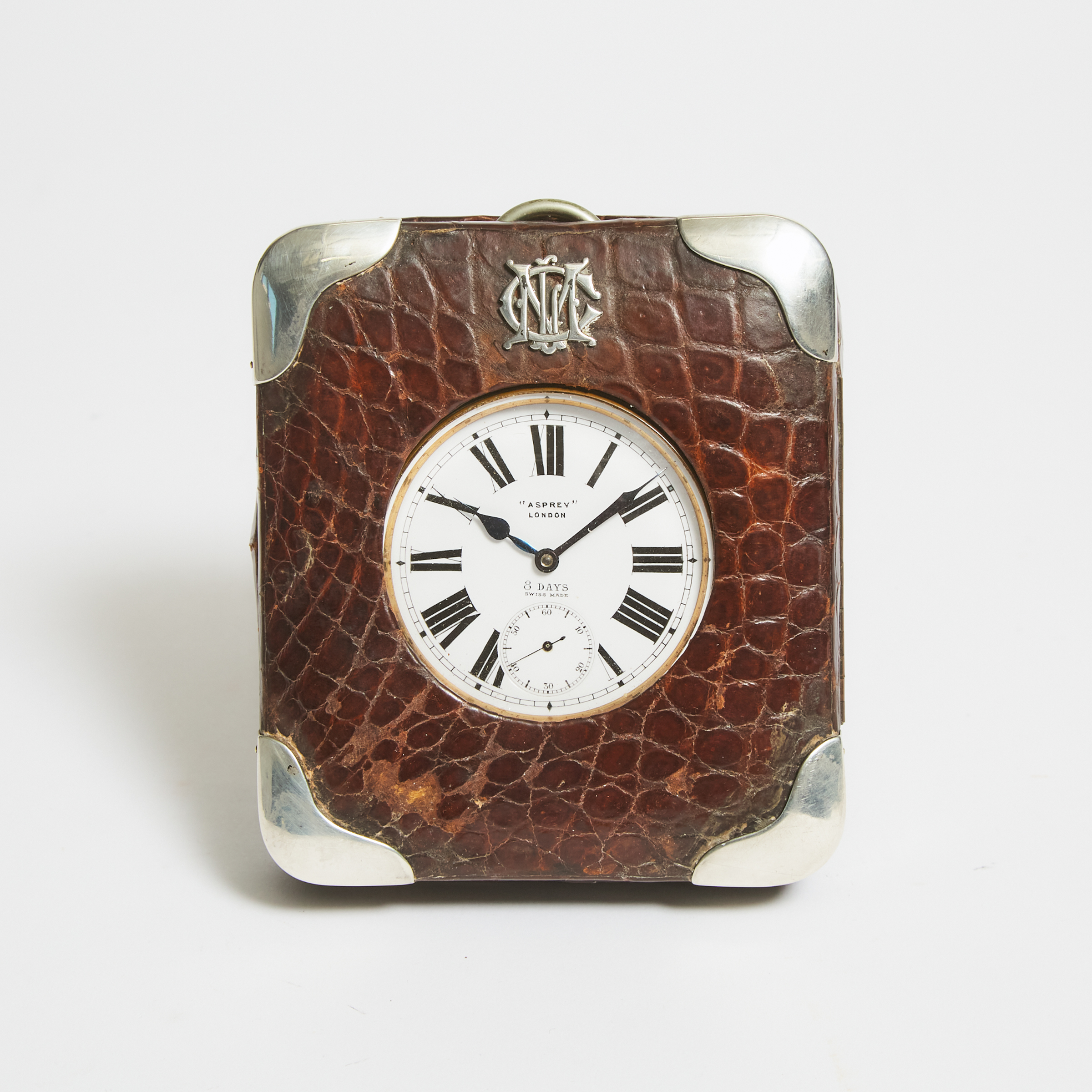 Asprey Silver Mounted Crocodile
