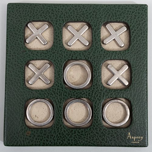 ASPREY SILVER PLATE AND LEATHER