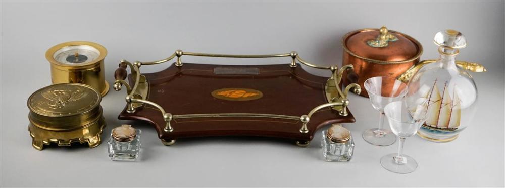 ASSEMBLAGE OF TABLE ITEMS INCLUDING