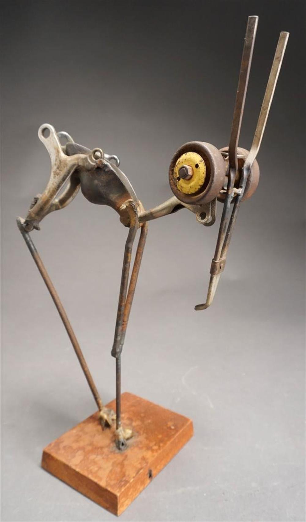 ASSEMBLAGE SCULPTURE OF A HORNED
