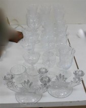 ASSEMBLED 14-PIECE ETCHED GLAS