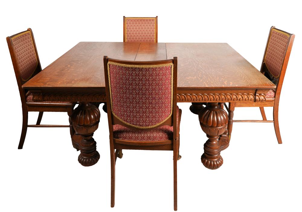 ASSEMBLED AMERICAN OAK DINING