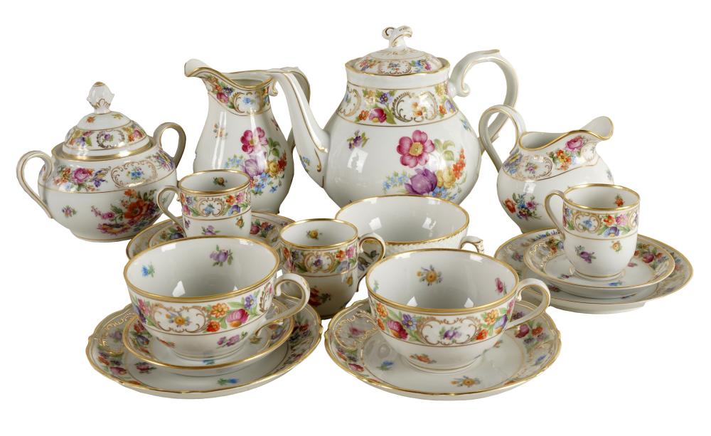 ASSEMBLED BAVARIAN PORCELAIN TEA