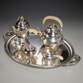 ASSEMBLED 'BLOSSOM' SILVER TEA