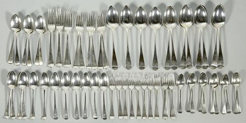 ASSEMBLED ENGLISH FLATWARE SERVICE,