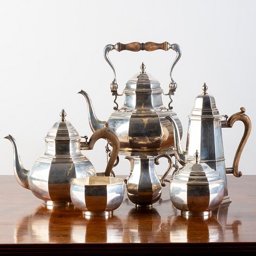 ASSEMBLED ENGLISH SILVER FIVE PIECE