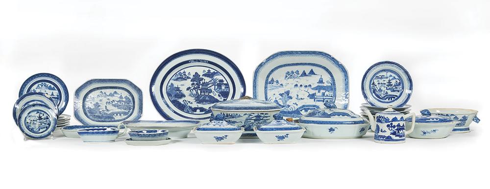 ASSEMBLED EXPORT PORCELAIN DINNER