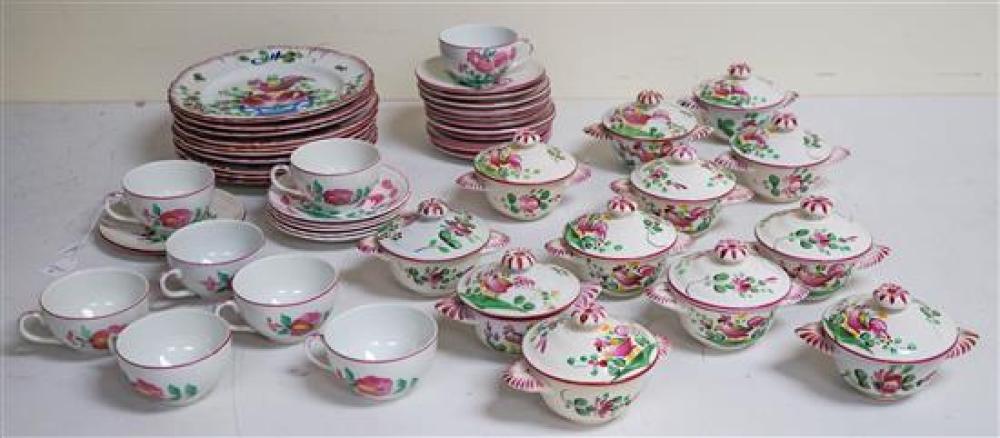 ASSEMBLED FAIENCE 47-PIECE DINNER