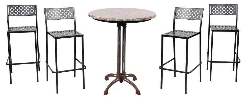 ASSEMBLED FOUR-PIECE BISTRO SET