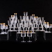ASSEMBLED GILT DECORATED GLASS
