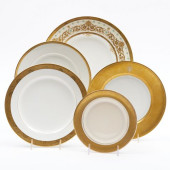 ASSEMBLED GILT DECORATED PORCE