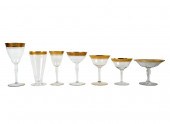 ASSEMBLED GILT GLASS STEMWARE