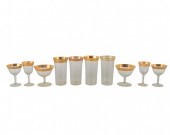 ASSEMBLED GILT GLASS STEMWARE