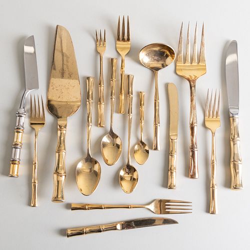 ASSEMBLED GILT-PLATED FAUX BAMBOO