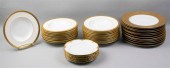 ASSEMBLED GILT-RIMMED PORCELAI