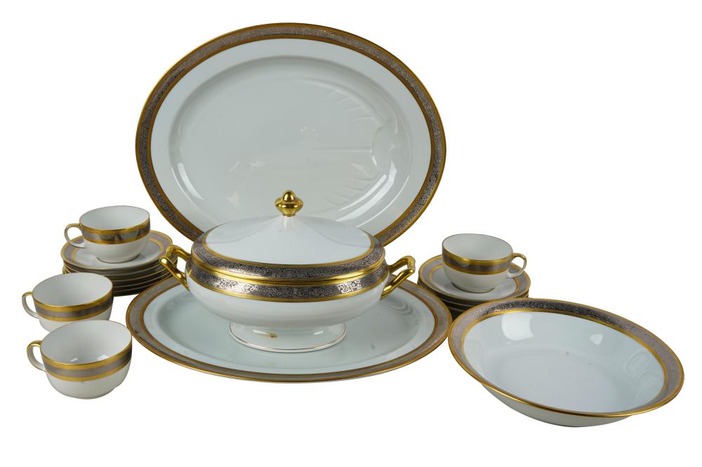 ASSEMBLED GILT & SILVER RIM