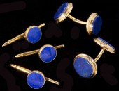 Assembled Gold and Lapis Dress